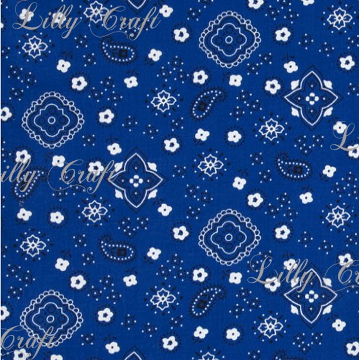 Bandana Poly Cotton Fabric Sold by the Yard 58" / 59"