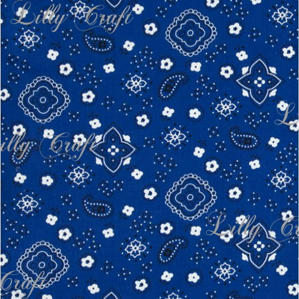 Bandana Poly Cotton Fabric Sold by the Yard 58" / 59"