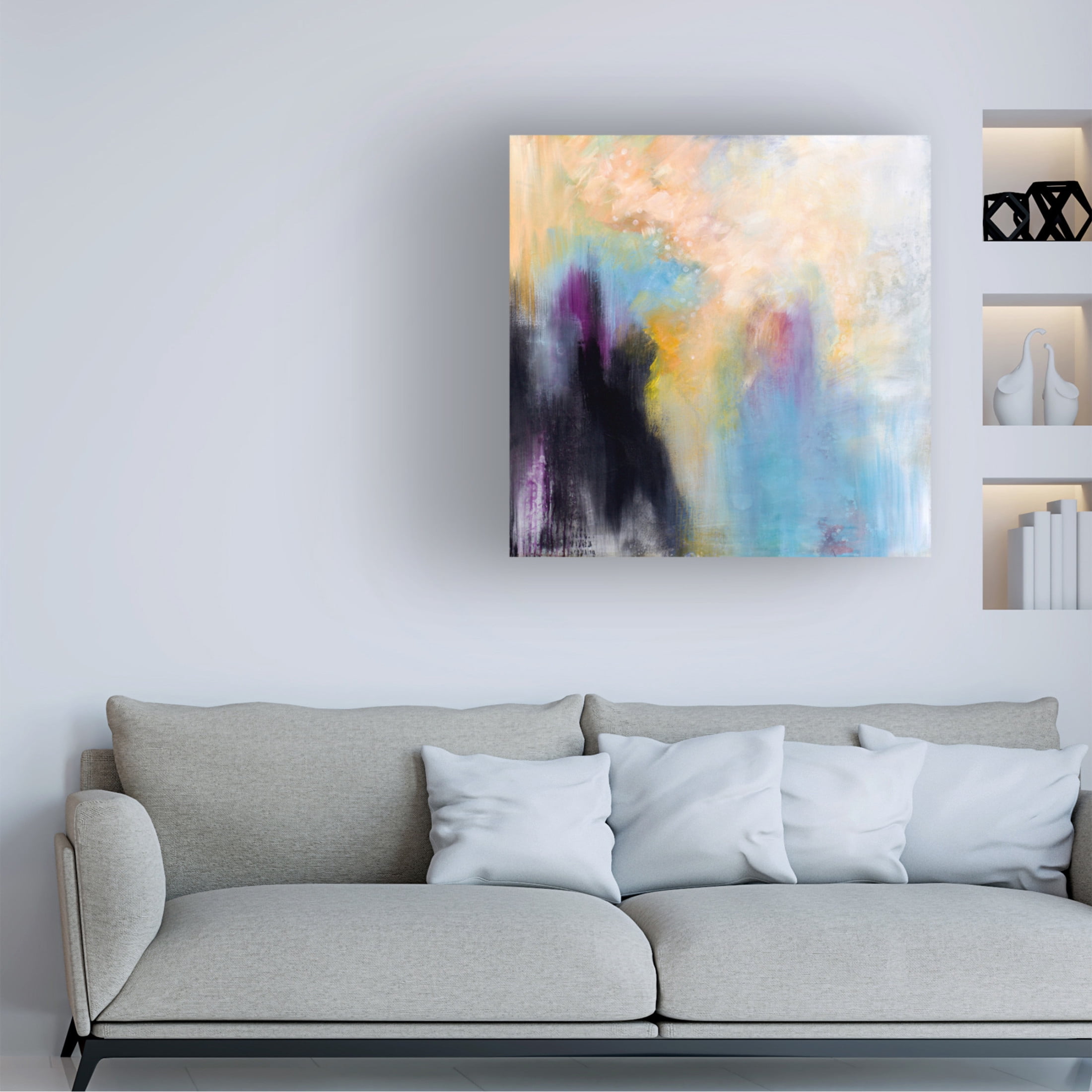 Canvas Wall Art - Karen Hale 'Big Splash' Wall Art for Living Room, Bedroom, or Office Décor by Trademark Fine Art - 14 x 14 Inches