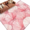 thumbnail image 2 of 6'x9' Area Rugs, Pink Coastal Shell Indoor Outdoor Area Rug for Living Room Bedroom, Nautical Beach Ocean Summer Washable Bathroom Rugs Kitchen Floor Carpet Mats Home Decor Aesthetic, 2 of 8