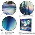 thumbnail image 3 of Designart "Winter Charm Of The Northern Lights I" Northern Lights Floater Framed Canvas Art Print, 3 of 5