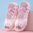 thumbnail image 2 of ZACPNCV Canvas Ballet Shoes Toddler Girls Ballet Slippers No-Tie Boys Dance Shoes Hot Pink 12-13 Years, 2 of 6