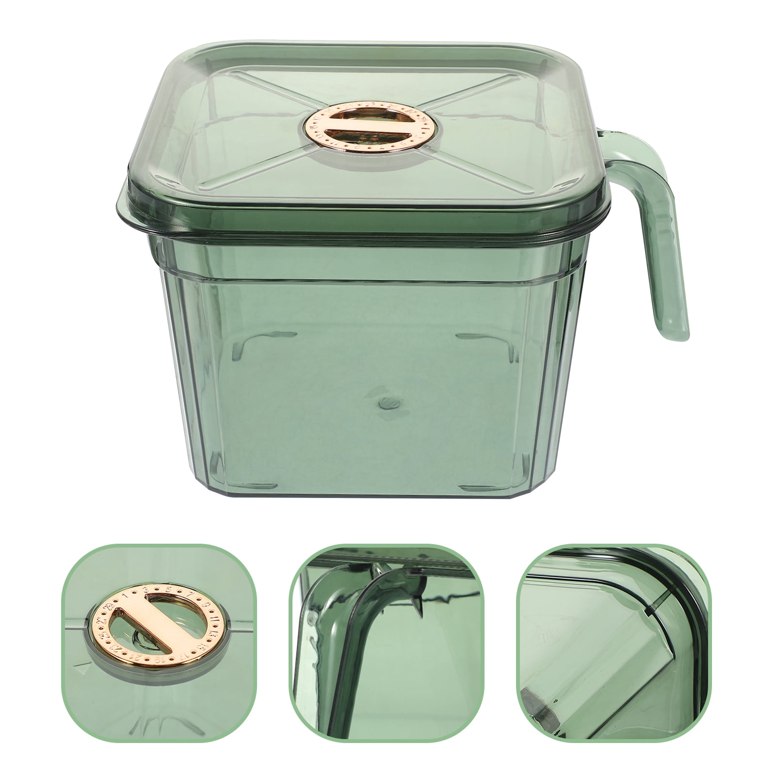 NUOLUX Clear PP Refrigerator Organizer Bins for Fresh Preservation 2Pcs