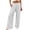 #08 White 【Mix, Match & Rotate: Stock Up on Daily Colors】, variant on Women's Linen Cotton Wide Leg Pants for Women, Mid Elastic Waist Straight Tube Casual Pants, Solid Color Pockets, Work Lounge Summer Beach Trousers, Long Straight Leg | VerBelle,Army Green L