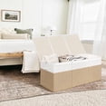 thumbnail image 2 of Extra Large Toy Box,Toy Storage Organizer Collapsible Storage Bins with Lids Toy Chest and 2 Side bags ,40"X14"X16"，large toy box for Living Room,Nursery,Playroom(Beige & White), 2 of 9