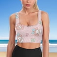 thumbnail image 6 of Kuromi And My Melody Women's Sports Bras Fitness Workout Crop Tank Top Padded Yoga Top, 6 of 7