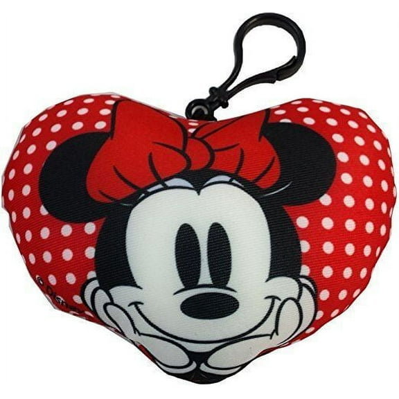 Disney Minnie Mouse Heart Squishy Keychain – Stress Relief Fidget Toy, Pink Key Ring for Kids & Teens