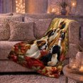 thumbnail image 6 of Festive Boxer Dog Group Portrait Painting Red Gold, Festive Pet Portrait Pattern, Warm Flannel Blanket for Living Room and Bedroom, Dog Lovers Father's Day Gift, Pet Lover Home Decor, 6 of 9
