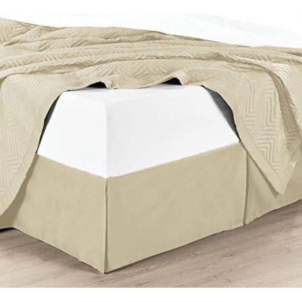 Elegant Pleated Tailored Bed Skirt, Hotel Quality Bed Skirt Made With