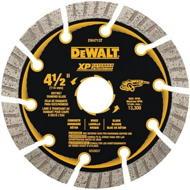 DEWALT DW4713 Industrial 4-1/2-Inch Dry Cutting Segmented Diamond Saw Blade with 5/8-Inch or 7/8-Inch Arbor