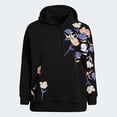 thumbnail image 6 of Adidas Women's Plus Size Floral Graphic Hoodie HB4571 Black, 6 of 7