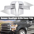 thumbnail image 2 of 2 Piezas de Adorno de rejilla de faro delantero Unique Bargains Tono Plateado para Ford F150, 2 of 8