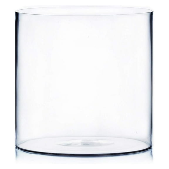 Cylinder Vase 12" - Clear Glass Floral Centerpiece, Wide Terrarium Container for Wedding Decor, Events, Home Accents - 1 Piece