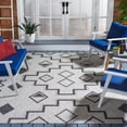 thumbnail image 2 of SAFAVIEH Courtyard Floella Geometric Indoor/Outdoor Area Rug, 9' x 12', Grey/Black, 2 of 16