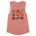 thumbnail image 1 of Christmas Cookie Grid Women's Muscle Tank Large Desert Pink, 1 of 5