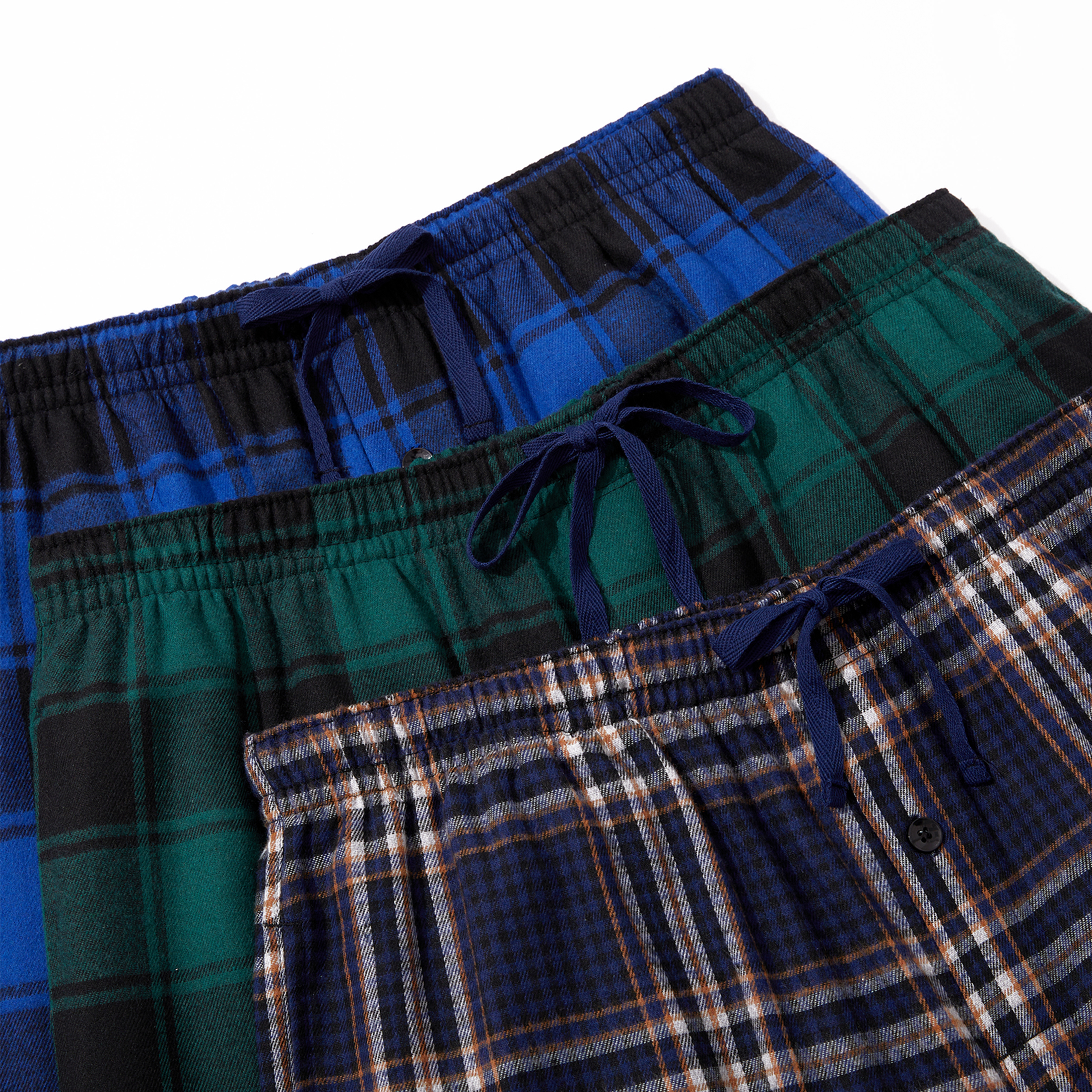 Onimisc Men's Flannel Plaid Pajama Pants 3-Pack photo 8