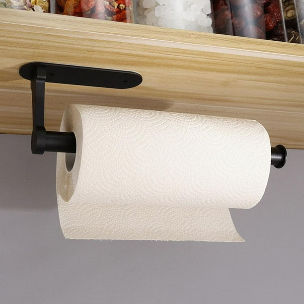 Toallero de Papel Hugtrwg Soporte de pared Para cocina negro