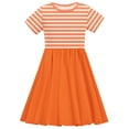 thumbnail image 4 of Tranfacy Robe d'Été pour Filles, Robes pour Filles Taille 10-12, Robe Trapèze à Rayures à Manches Courtes et Col Rond pour Adolescentes et Enfants avec Poches, 4 of 5