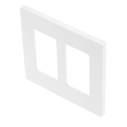 IBASETOY Modern Wall Plate Cover Double Plate Screwless Design White Outlet Light