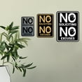 thumbnail image 4 of Portrait Round No Soliciting No Excuses Sign (White/Red) - Small, 4 of 7