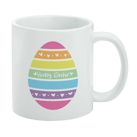 

Cute Rainbow Happy Easter Egg White Mug