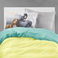thumbnail image 2 of Basset Hound and Cat on couch Fabric Standard Pillowcase, 2 of 2