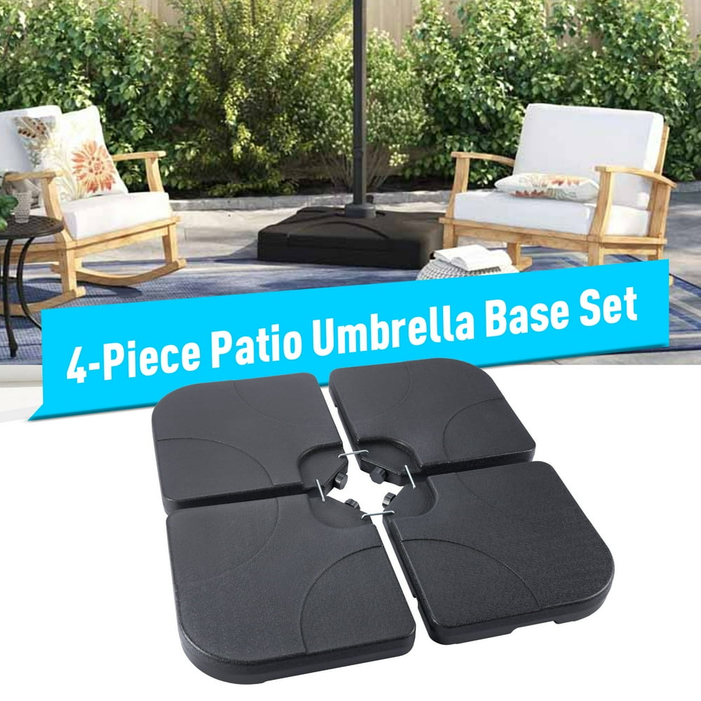 4pc Outdoor Umbrella Base Weighted Pool Lawn & Patio Umbrella Stand
