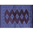 thumbnail image 1 of Ahgly Company Machine Washable Indoor Rectangle Southwestern Blue Country Area Rugs, 7' x 10', 1 of 4