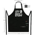 thumbnail image 3 of Amhlg Funny Grill Aprons for Men - I Only Smoke the Good Stuff - Men’s Funny Chef Cooking Grilling BBQ Aprons with 2 Pockets - Birthday Father’s Day Christmas Gifts for Dad, Husband, Boyfriend, Him, 3 of 6