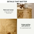 thumbnail image 5 of Better Homes & Gardens Burlwood Round End Table, Light Burl Wood Veneer, 5 of 7