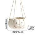 thumbnail image 2 of White Halloween Pumpkin Planter Pot, Artificial Jack-O-Lantern Decor for Outdoor Garden, Patio Porch and Halloween Party Display, 2 of 6