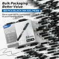 thumbnail image 2 of wqlpp-Deli Gel Pens, 50 Pcs Retractable Pens Black Ink, Medium Point Pen 0.7mm, Smooth Writing, Fast Dry, No Bleed for Journaling Note Taking, Home School Office Supplies, 2 of 4