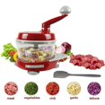 thumbnail image 5 of KIRKWOOD KITCHEN Multi-function Manual Food Processor Kitchen Meat Grinder Vegetable Chopper Slicer Spinner Dicer for Fruits Herbs Lettuce Salad Foods, 5 of 7