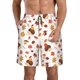 thumbnail image 1 of Balery Autumn Maple Leaf with Hedgehog Traje de Baño Estilo Hawaiano para Hombre, Shorts de Secado Rápido con Bolsillos-Medium, 1 of 6