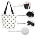 thumbnail image 6 of Kdxio Bee Women Reusable Grocery Bags Foldable Ripstop,Reusable Shopping Bags for Shopping,Gym,Gift, 6 of 8
