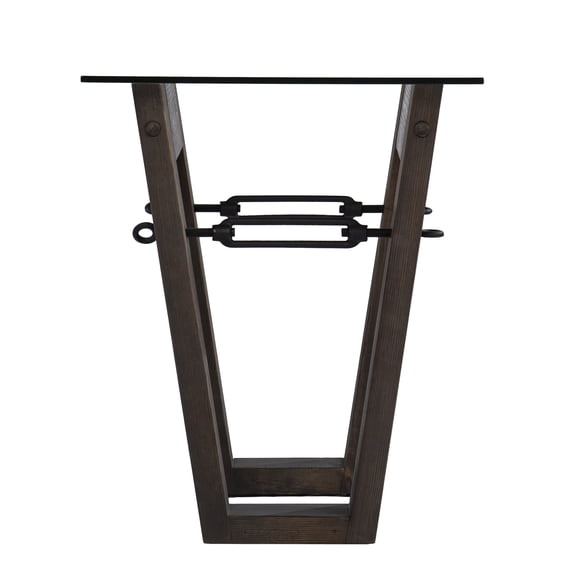 Southern Enterprises 21.75" Clear and Brown Reclaimed Contemporary Wood End Table