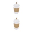 thumbnail image 4 of Cateissary Taza de café de trigo Taza de leche de agua Palo de sellado montado en el vehículo Vasos de moda para viajes al aire libre Picnic Amarillo 2Conjunto, 4 of 6