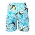 thumbnail image 6 of Ierhent Men'S Board Shorts Men's Swim Trunks 10 Inch Inseam Bathing Suit Hawaiian Swimsuits Mesh Lining Beach Shorts with Pockets Sky Blue,One Size, 6 of 7
