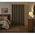 thumbnail image 3 of SUNSHIELD SIGNATURE Colton 100% Blackout Curtains for Living Rooms, Single Curtain Grommet, 50” x 63”, Taupe, 3 of 7