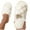 White, variant on Busydd Slippers for Women Warm Lightweight Solid Color House Slippers Open Toe Non-Slip Fuzzy Slippers Cozy Thick Bottom Home Bedroom Indoor Slippers