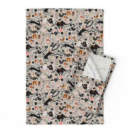 

Printed Tea Towel Linen Cotton Canvas - Christmas Ballet Nutcracker Holiday Pine Tree Ballerina Doll Toys Print Decorative Kitchen Towel by Spoonflower