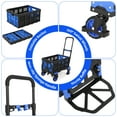 thumbnail image 5 of Heavy Duty 2-in-1 Folding Garden Cart – Convertible Hand Truck Dolly with Basket, 330 lbs Capacity, 4 Wheels, Retractable Handle, Collapsible Utility Trolley for Home, Office, Warehouse Moving, 5 of 8