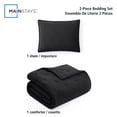thumbnail image 4 of Ensemble de couette 2 pièces Mainstays, noir riche, lit simple, 4 of 9