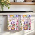 thumbnail image 7 of Watercolor Gnomes Floral Kitchen Towels Set of 2, Spring Butterflies Flowers Pink Plaid Absorbent Dish Towels for Kitchen, Microfiber Hand Towel, Quick Drying Tea Towel Decorative Dishcloths, 7 of 7
