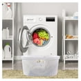 thumbnail image 6 of 42 L Hip Hugger Laundry Basket, White Plastic Dirty Clothes Basket, 4-Pack, 6 of 7