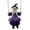 A001- Purple, variant on Purple Flying Witch Halloween Decoration with Hanging Rope Swing,Spooky Halloween Hanging Decor for Window,Porch,Shelf,Home Decor,Halloween Decorations for Home,1 Pack