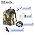 thumbnail image 4 of Lsque Sunshine Jungle Dinosaur Pattern Canvas Daypack, Durable Backpack, High-quality Versatile Backpack,Vintage Compact Backpack-Small, 4 of 6