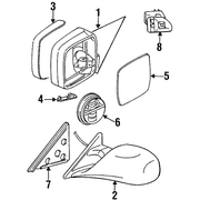 Genuine OE BMW Mirror - 51-16-8-144-401