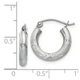 thumbnail image 3 of White Sterling Silver Earring Hoop Women'S 18 mm 16, 3 of 3