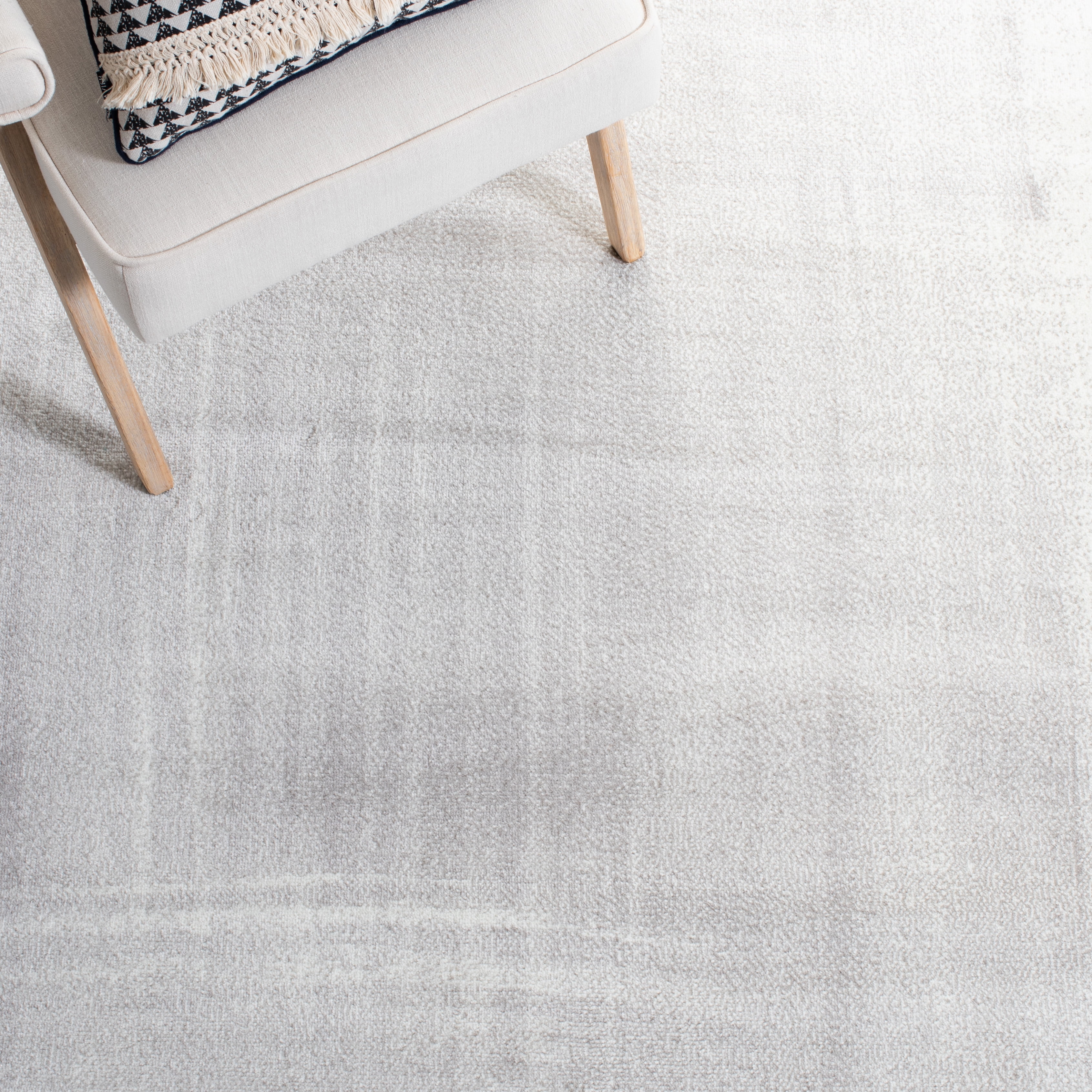 SAFAVIEH Skyler Steward Abstract Area Rug, Grey/Ivory, 6'7" x 6'7" Round